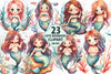 Cute Mermaids Clipart Bundle