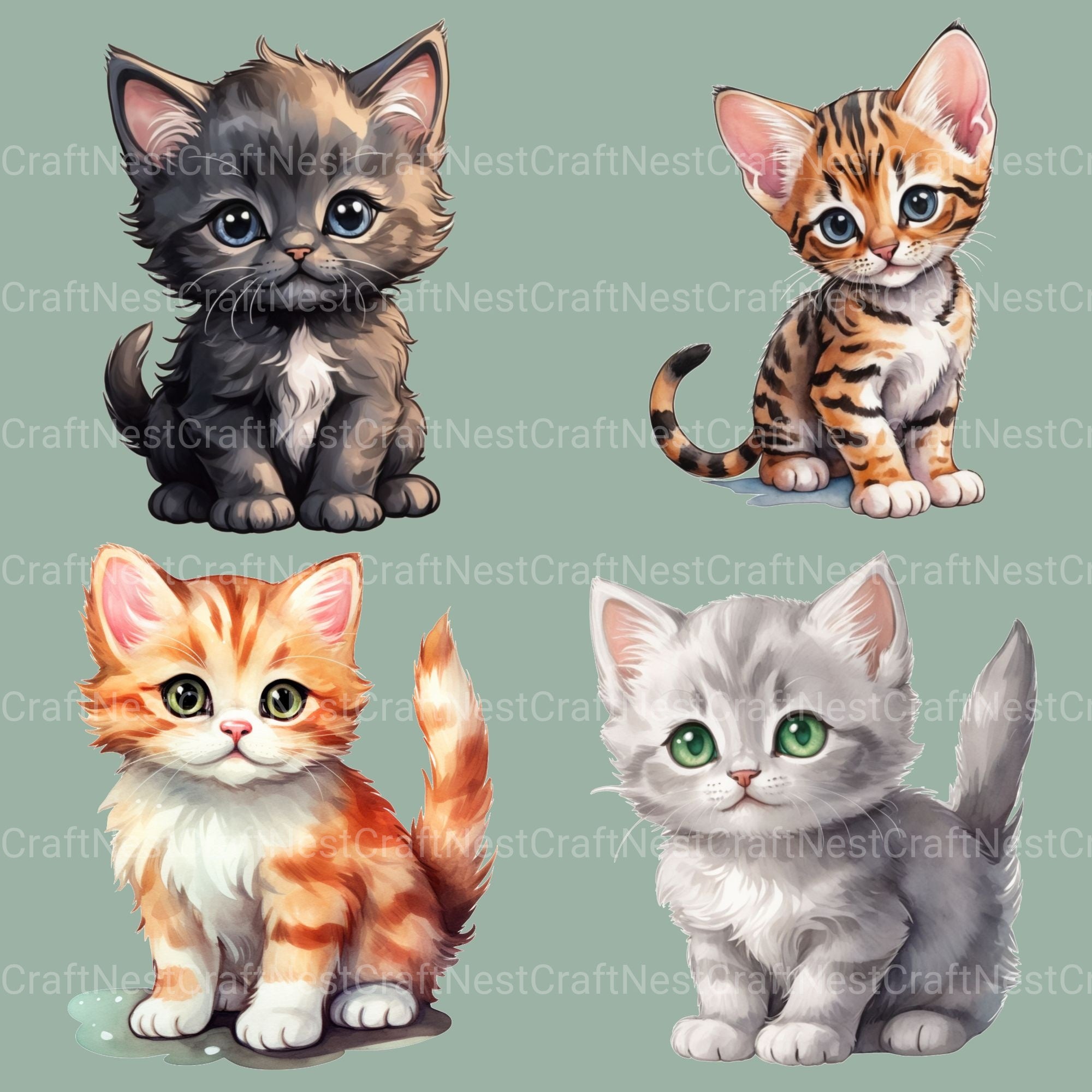 Kittens Clipart Bundle 5