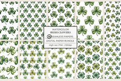Irish Clovers Seamless Papers - CraftNest - Digital Crafting and Art