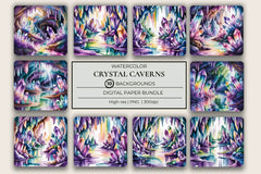 Crystal Caverns Background Papers - CraftNest - Digital Crafting and Art