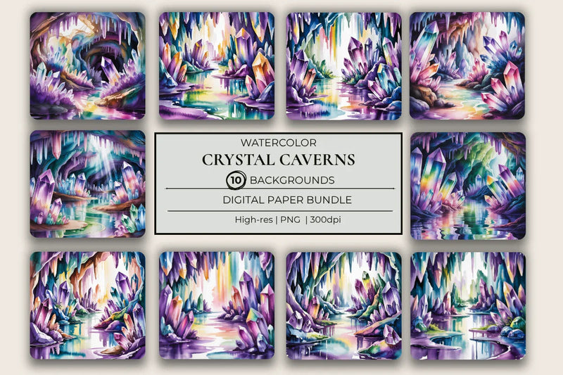 Crystal Caverns Background Papers - CraftNest - Digital Crafting and Art