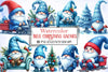 Blue Christmas Gnomes Clipart Bundle