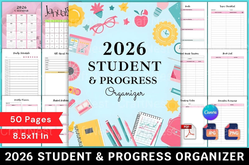 Student Progress Organizer for Effective Tracking - CraftNest - Digital Crafting and Art