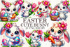 Cute Easter Bunny Clipart Bundle