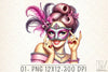 Mardi Gras Carnival Mask Girl Clipart Bundle