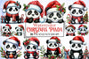 Christmas Panda Clipart Bundle