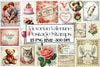 Victorian Valentine Stamps Clipart Bundle