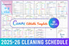 Cleaning Schedule Planner Editable Template
