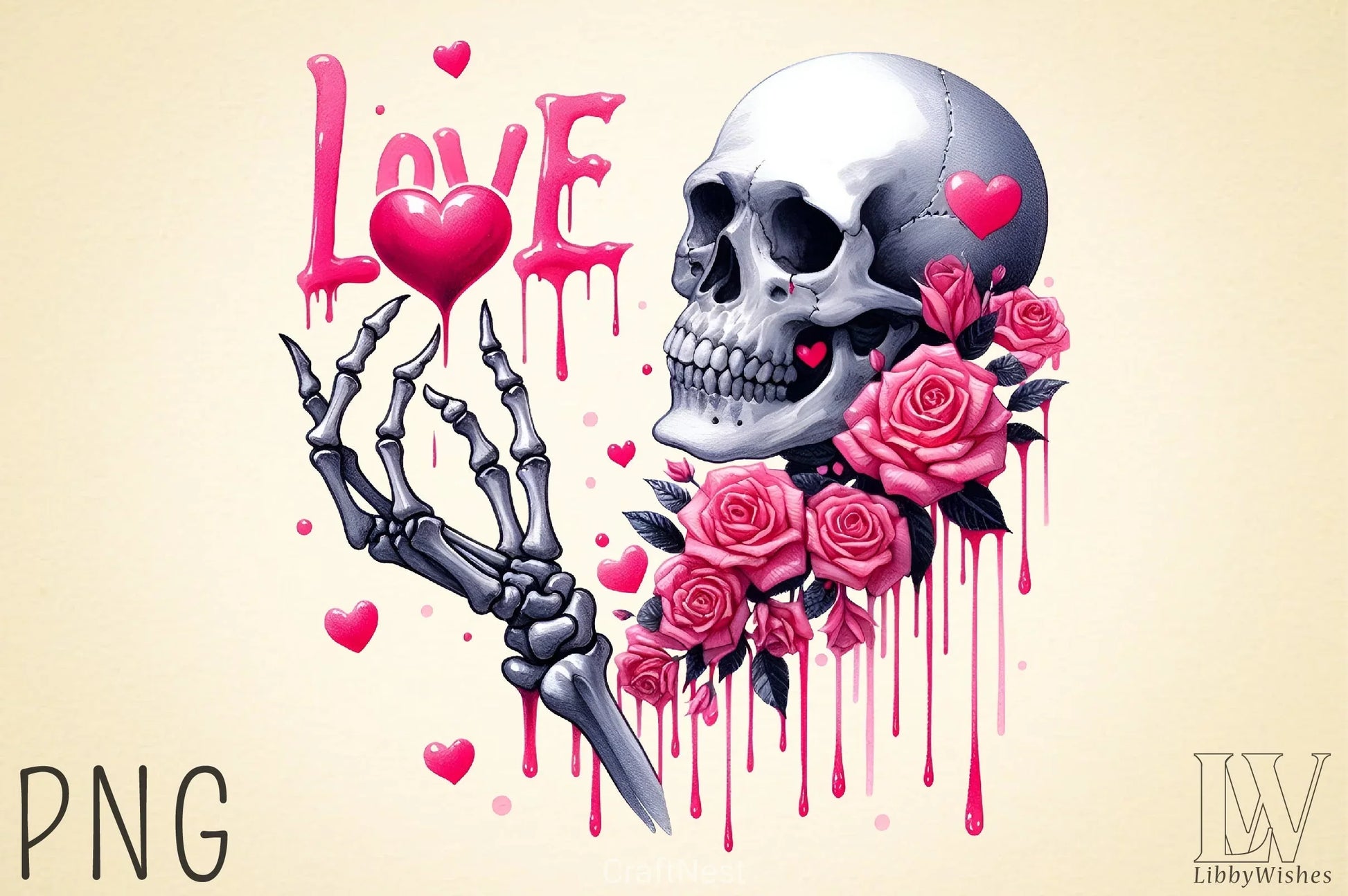 Valentine Skeleton Clipart Bundle 1 - CraftNest - Digital Crafting and Art