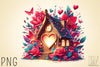 Valentine Fairy House Clipart Bundle