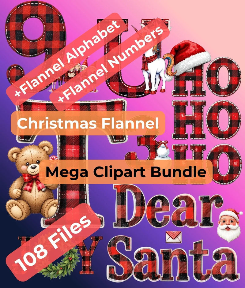 Christmas Flannel Clipart Bundle - CraftNest - Digital Crafting and Art