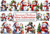 Snowman Christmas Wine Clipart Bundle