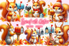 Autumn Squirrel With Mailbox Clipart Bundle 2
