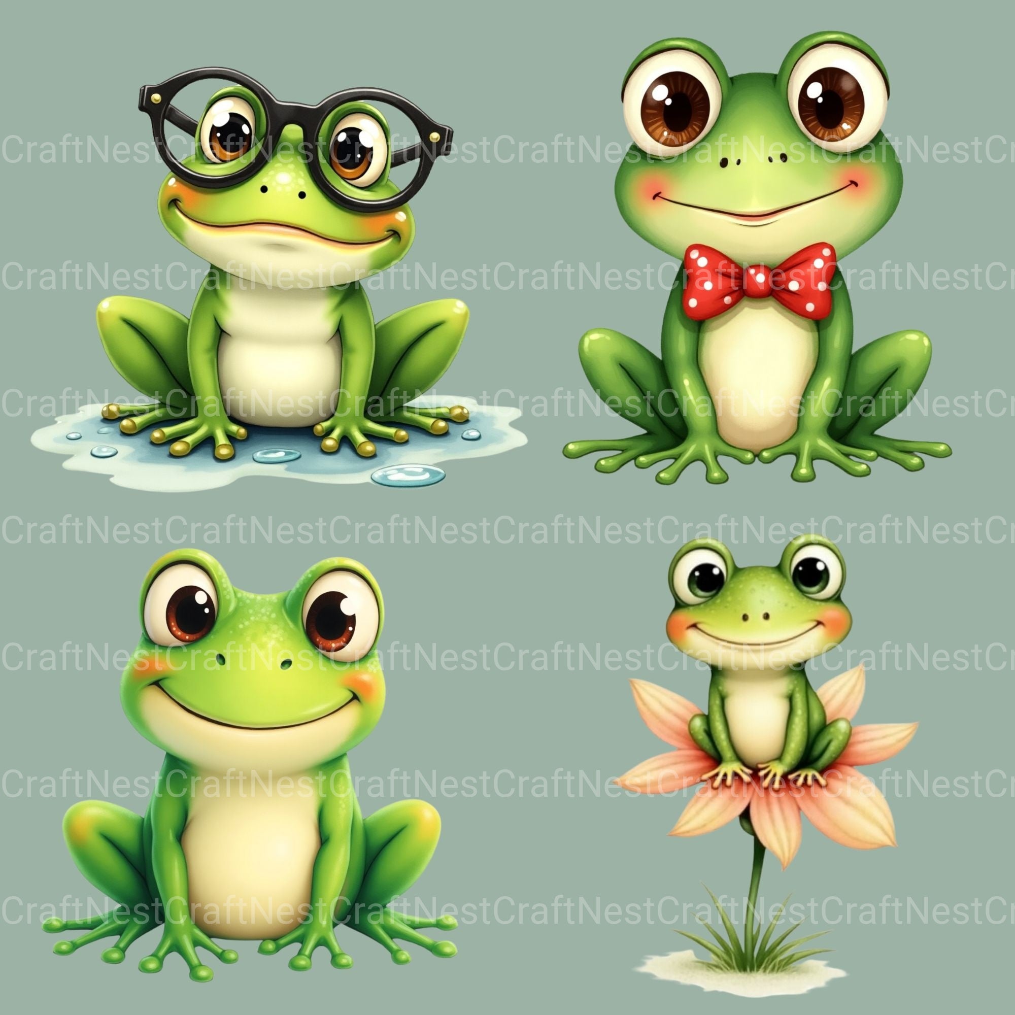 Frogs Updated Clipart Bundle
