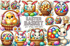 Easter Basket Clipart Bundle - CraftNest - Digital Crafting and Art
