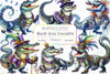 Mardi Gras Crocodile Clipart Bundle 7