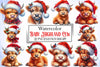 Baby Highland Cow Christmas Clipart Bundle