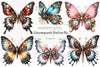 Steampunk Butterfly Clipart Bundle