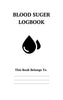 Blood Sugar Logbook KDP Planner