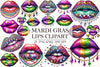 Mardi Gras Lips Clipart Bundle
