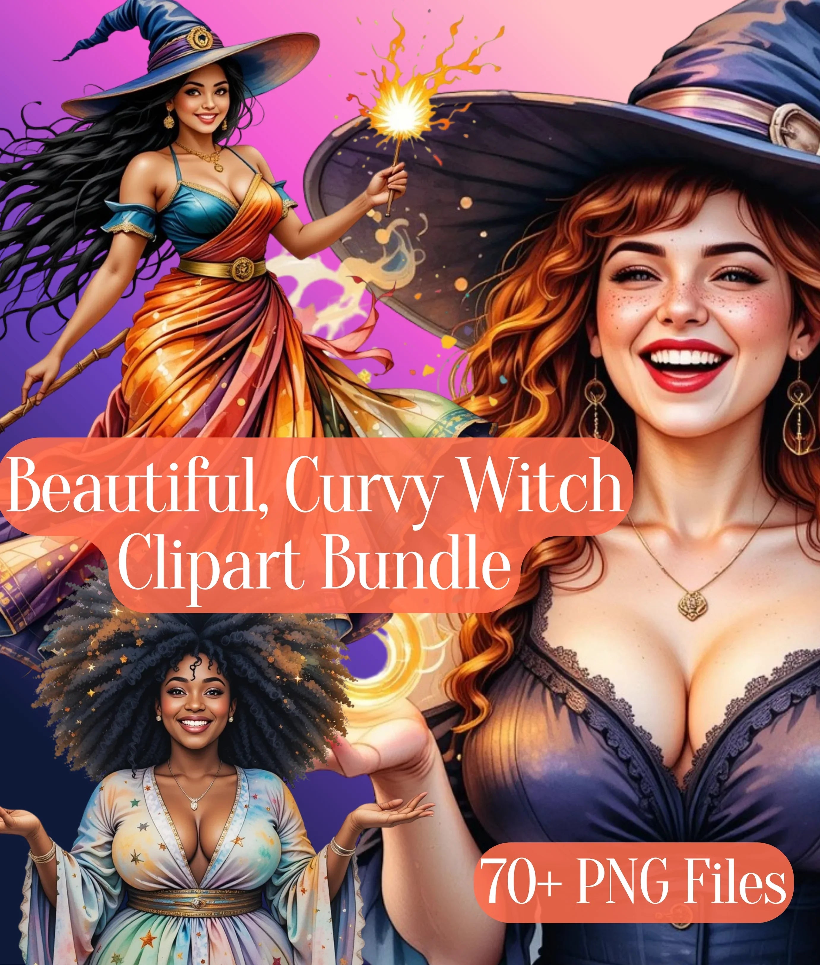 Curvy Witch Clipart Bundle - CraftNest - Digital Crafting and Art
