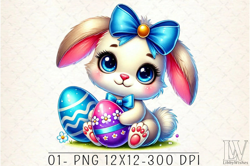 Easter Bunny Eggs Clipart Bundle - CraftNest - Digital Crafting and Art