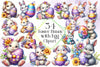 Easter Bunny With Egg Clipart Bundle 2