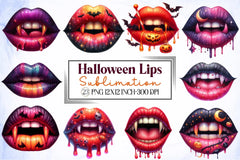 Halloween Lips Clipart Bundle - CraftNest - Digital Crafting and Art