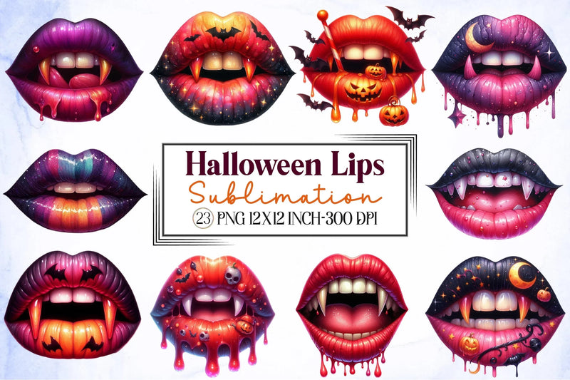 Halloween Lips Clipart Bundle - CraftNest - Digital Crafting and Art