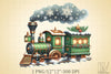 Christmas Train Clipart Bundle