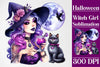 Halloween Witch Girl Clipart Bundle