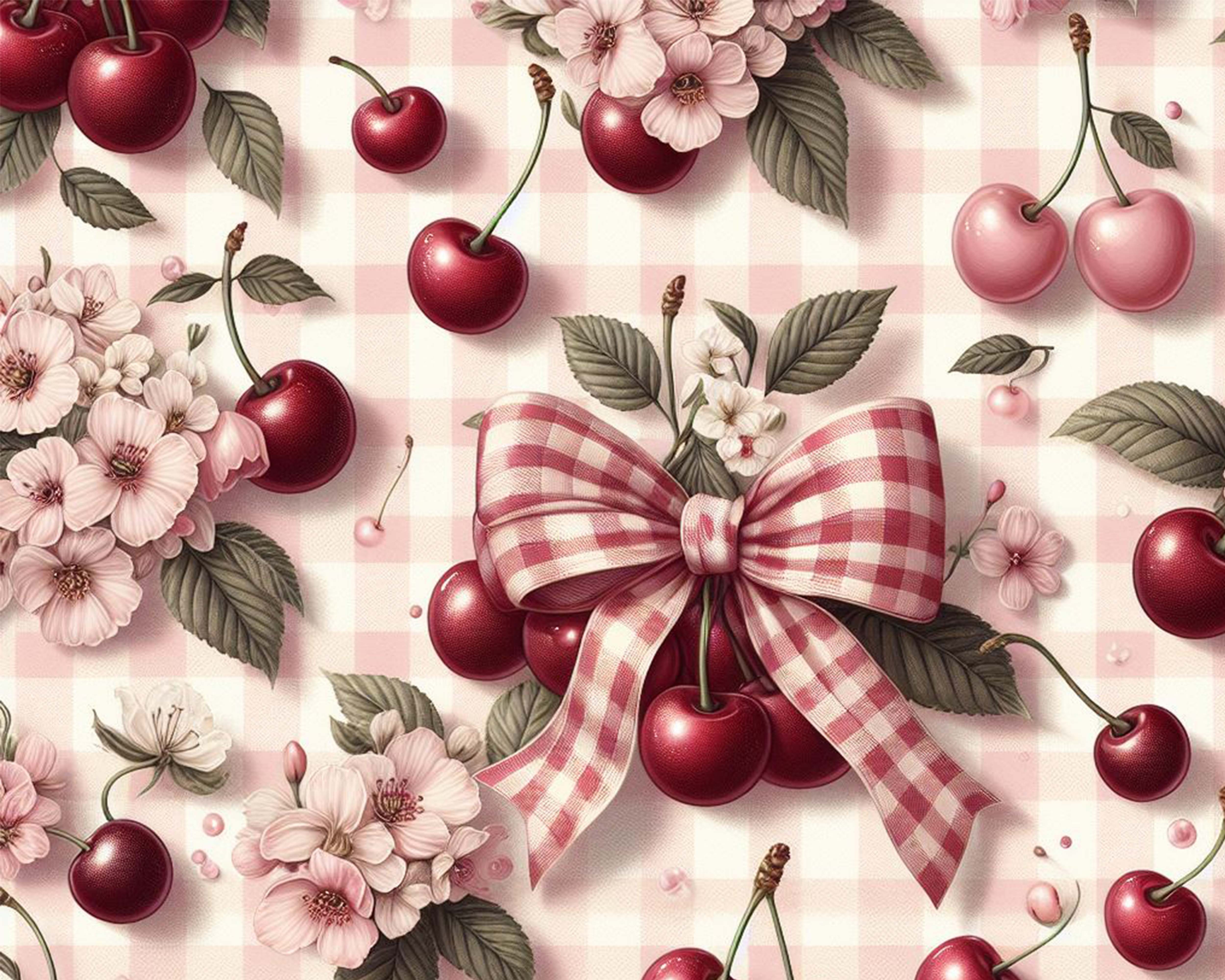 Cherry Seamless Digital Paper