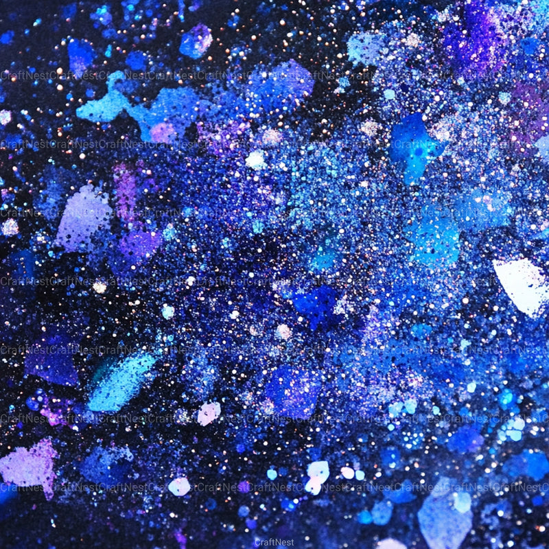 Blue Holographic Glitter Digital Paper - CraftNest - Digital Crafting and Art