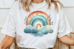 Boho Rainbow Clipart Bundle - CraftNest - Digital Crafting and Art