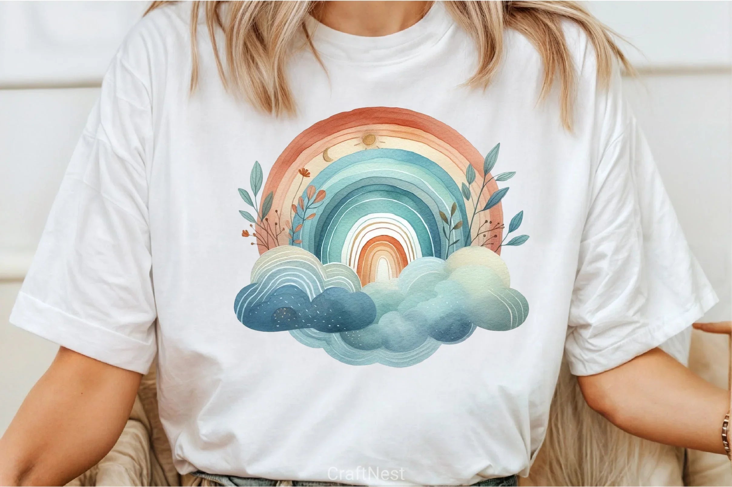 Boho Rainbow Clipart Bundle - CraftNest - Digital Crafting and Art