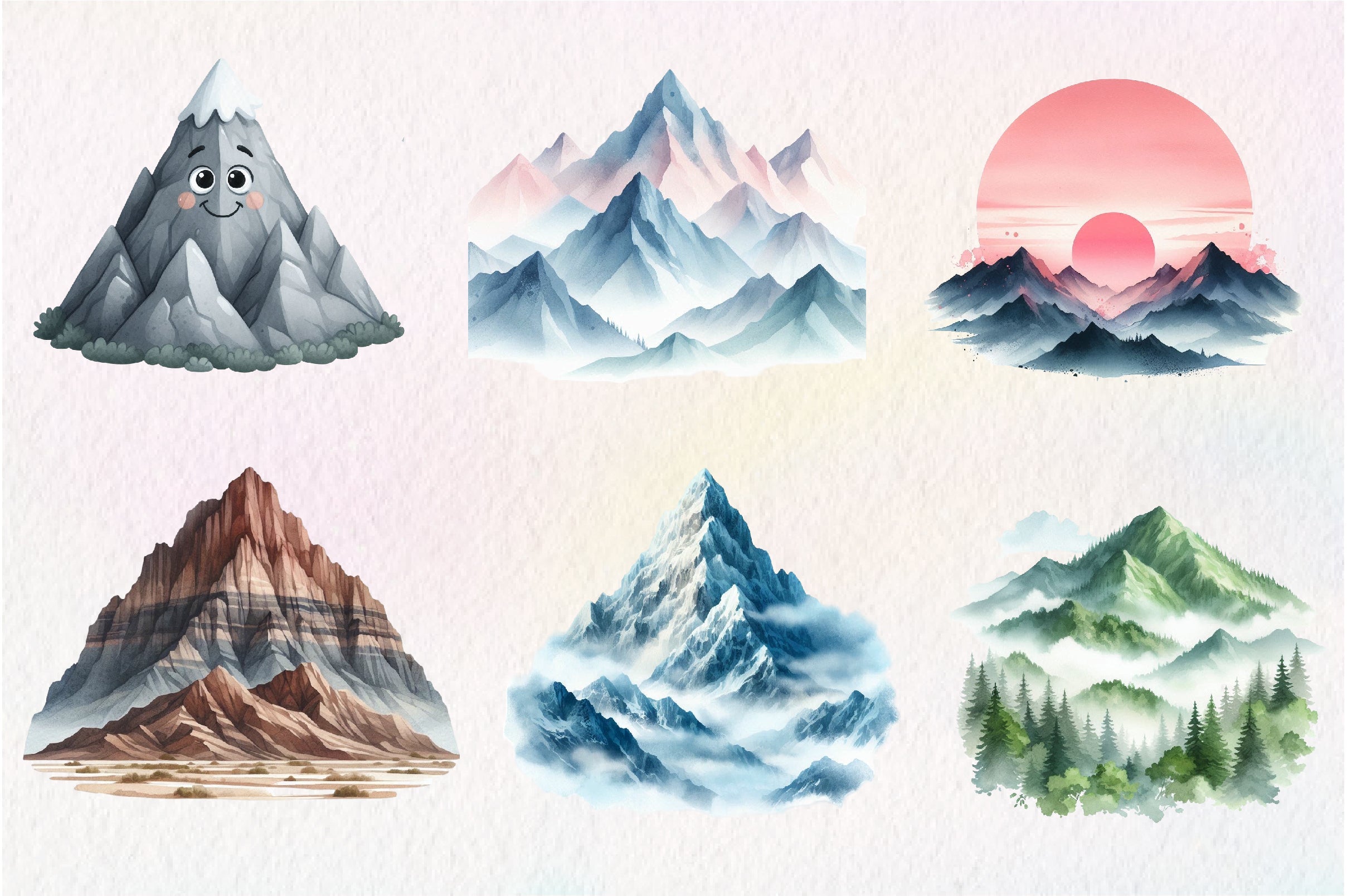 Mountain Clipart Bundle