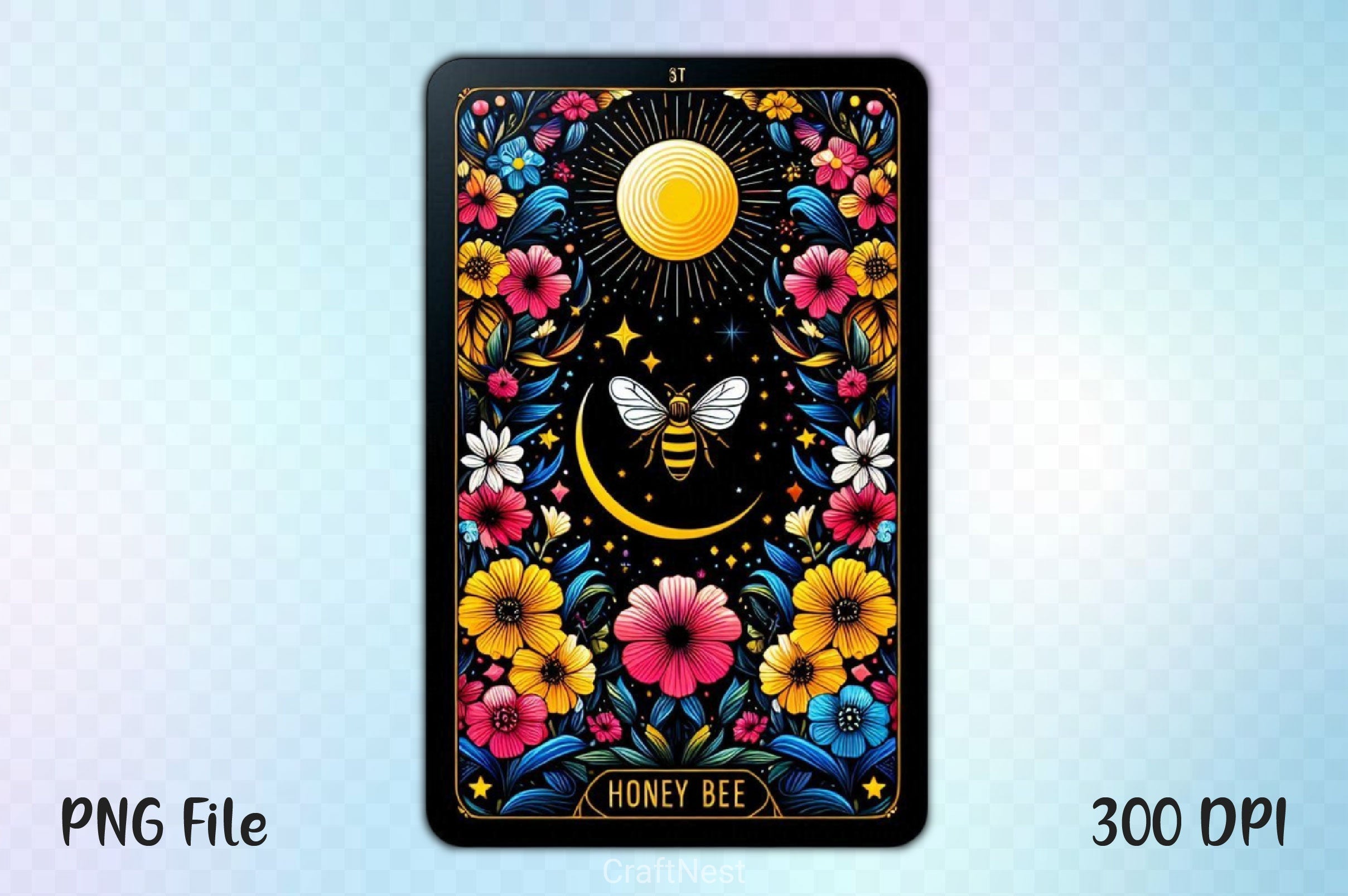 Honey Bee Tarot Card Clipart Bundle 19