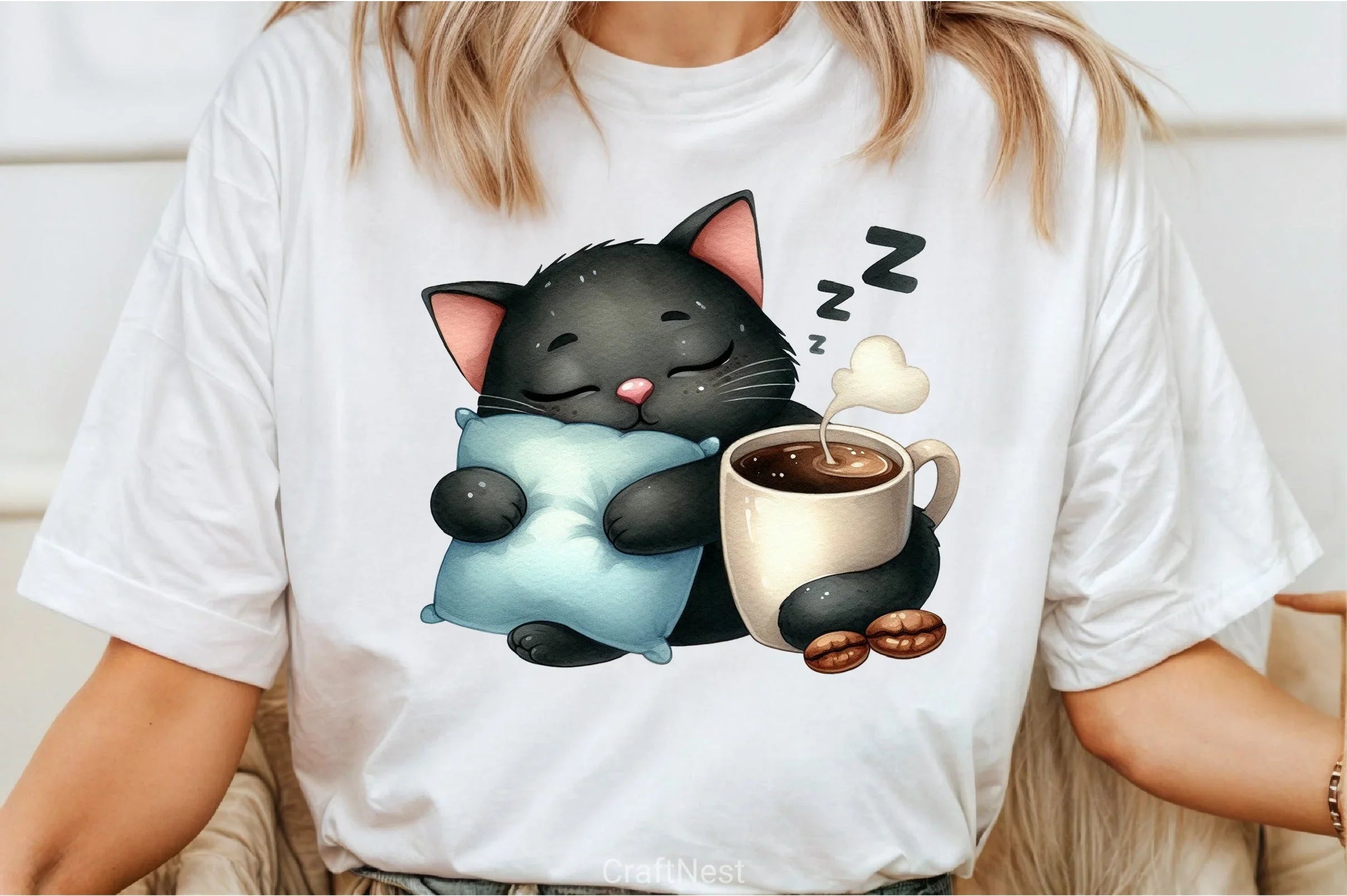 Cat Silhouette Coffee Clipart Bundle - CraftNest - Digital Crafting and Art