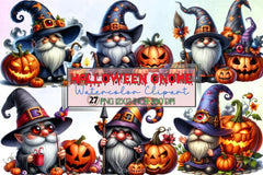 Halloween Gnome Clipart Bundle - CraftNest - Digital Crafting and Art