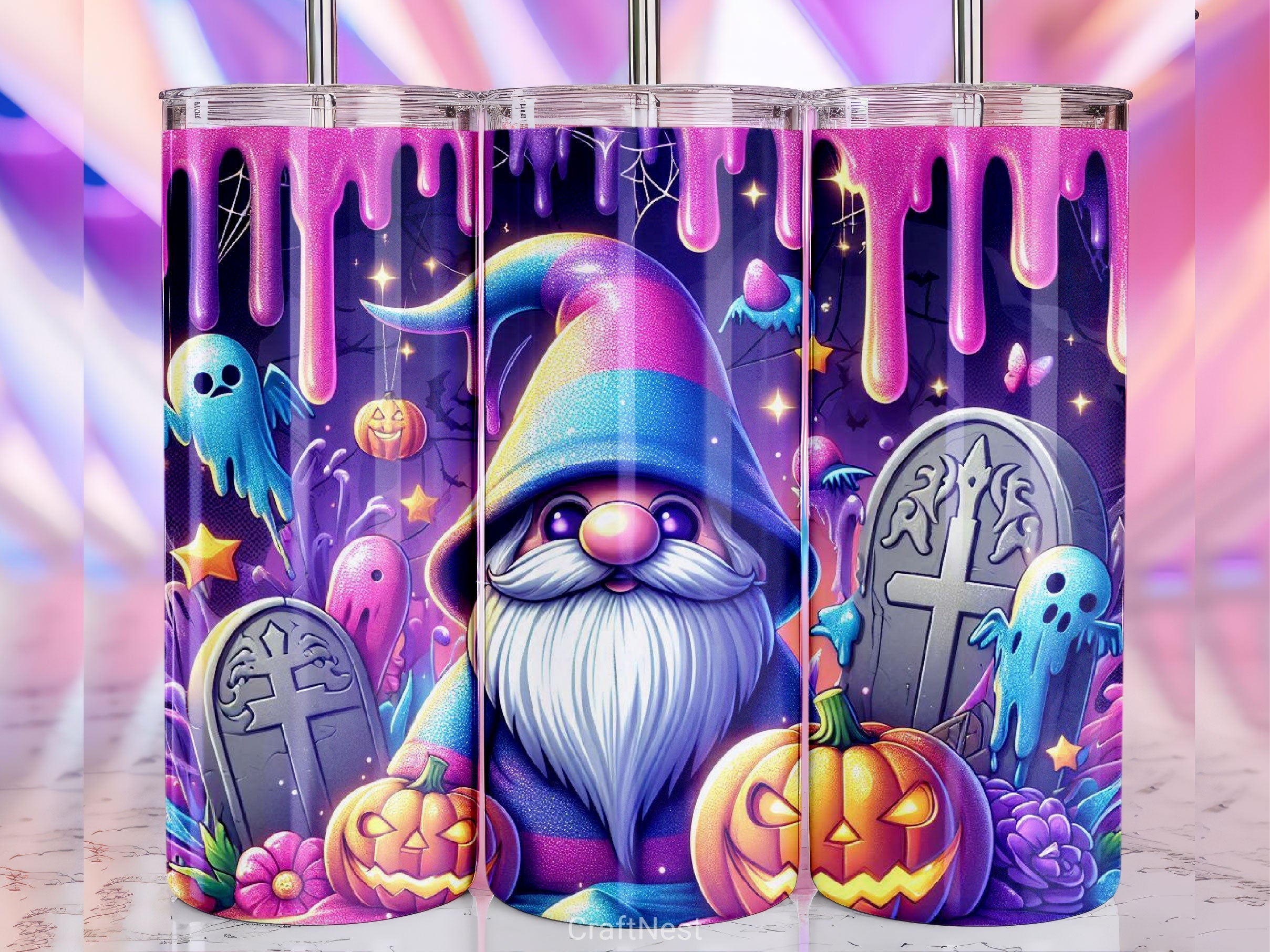 Halloween Gnome Tumbler Wrap Bundle