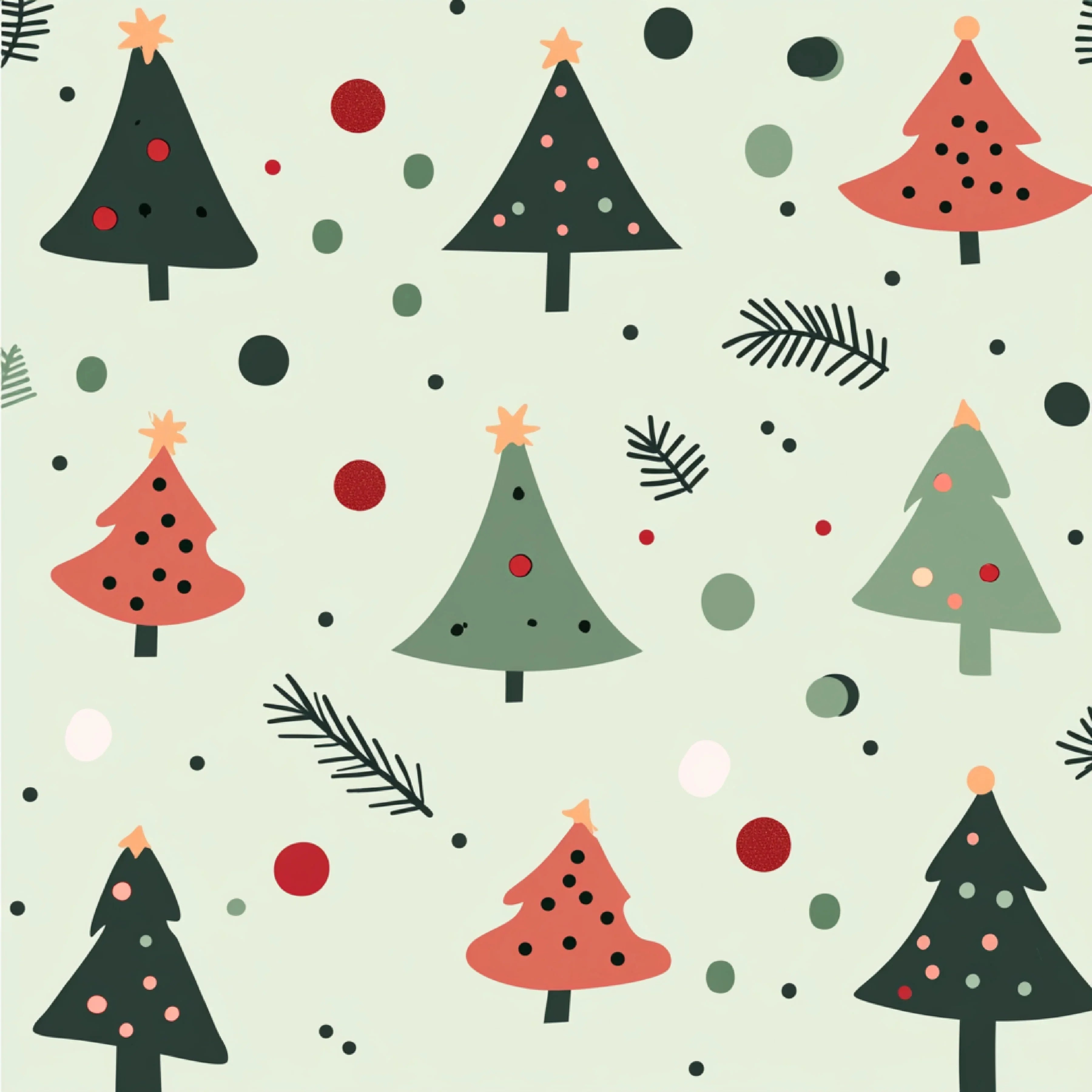 Minimalist Retro Christmas Patterns Clipart Bundle - CraftNest - Digital Crafting and Art