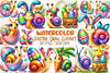 Easter Snail Clipart Bundle