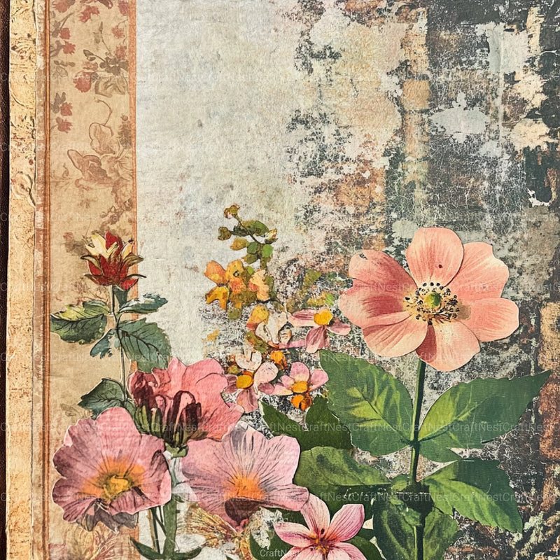 Vintage Floral Collage Clipart Bundle - CraftNest - Digital Crafting and Art