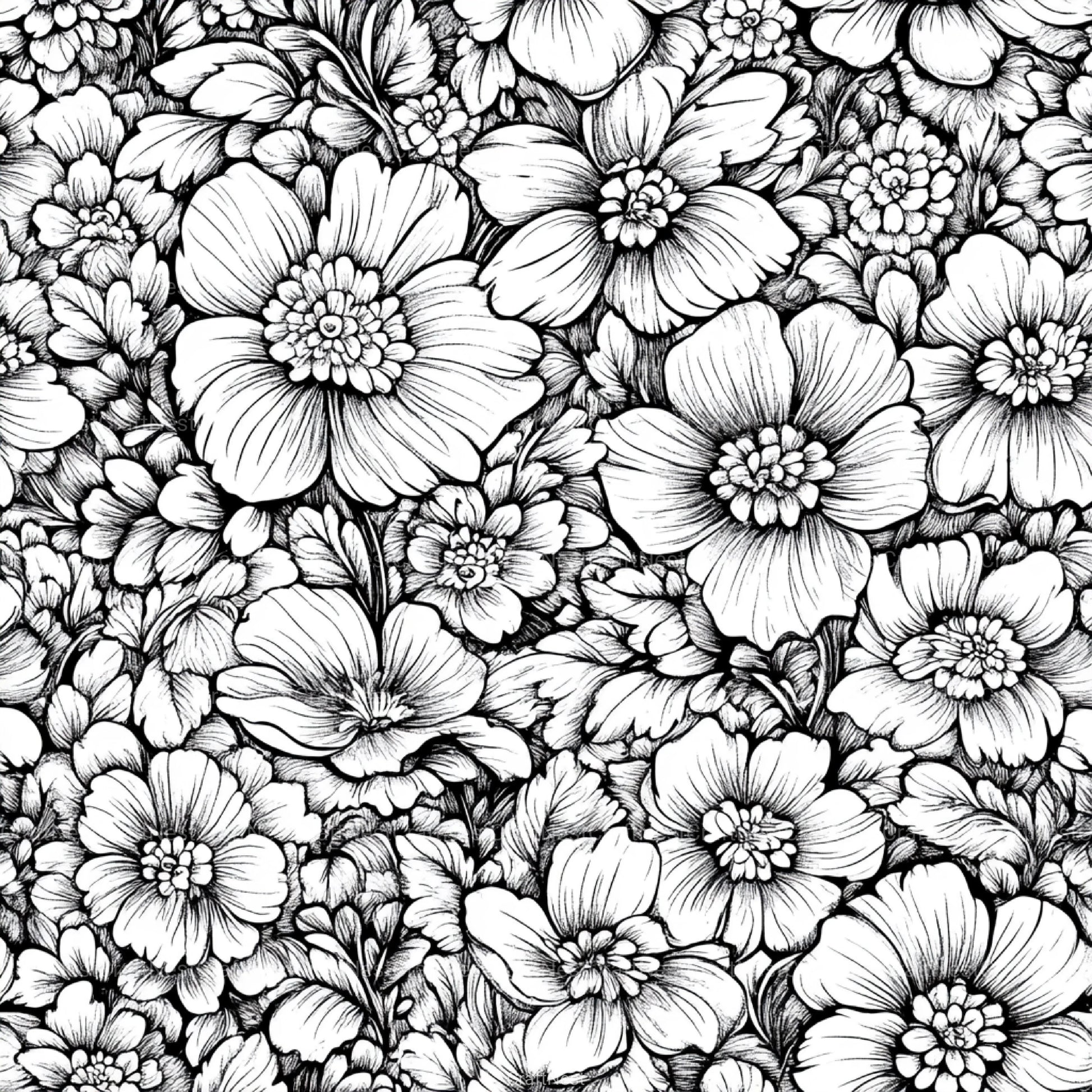 Shabby Chic Flowers Seamless Patterns Digital Paper - CraftNest - Digital Crafting and Art