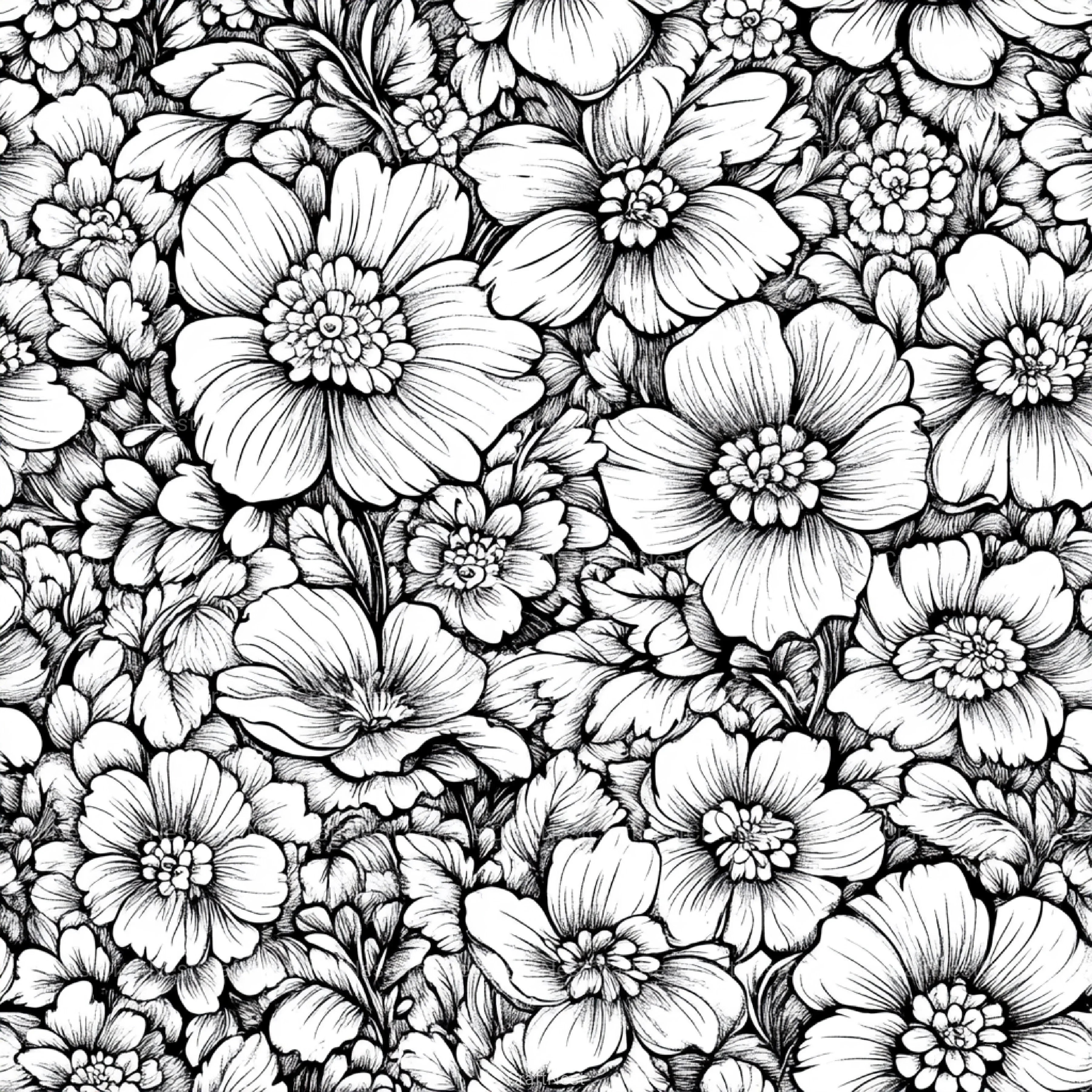 Shabby Chic Flowers Seamless Patterns Digital Paper - CraftNest - Digital Crafting and Art