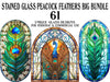 Stained Glass Peacock Feathers