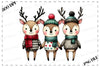 Christmas Reindeer Clipart Bundle