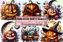 Halloween Jack O Lantern Clipart Bundle - CraftNest - Digital Crafting and Art