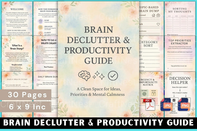 Brain Declutter: Ultimate Productivity Guide - CraftNest - Digital Crafting and Art