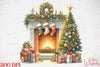 Christmas Fireplace Clipart Bundle